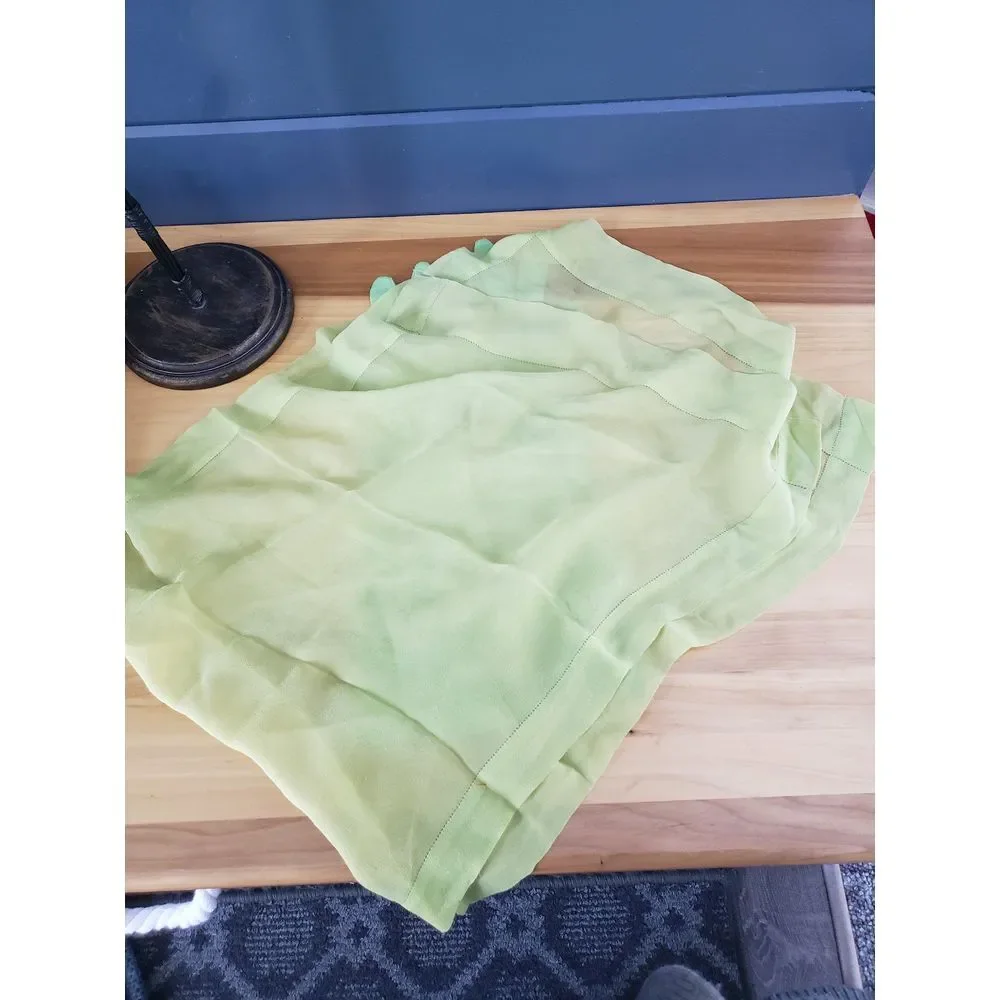 60s Green Elbow Length Gloves and‎ Silk(?) Scarf
